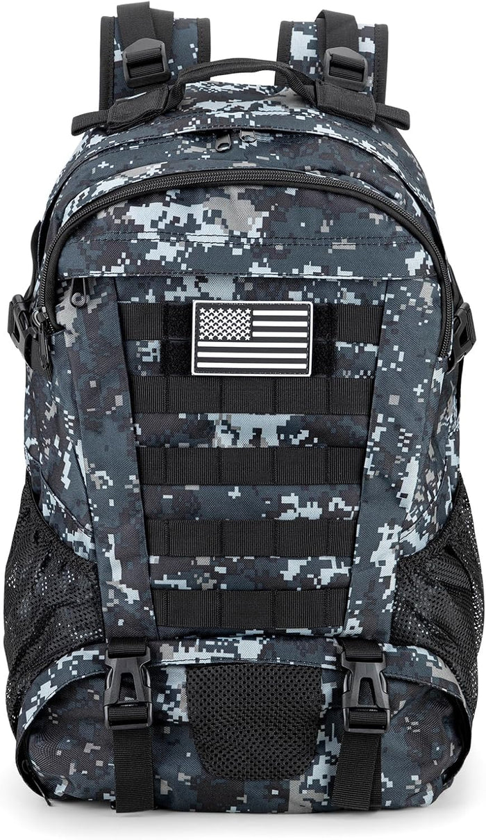 Jueachy Tactical Backpack for Men Hiking Day Pack Molle Military Rucksack Waterproof 30L EDC Bag with USA Flag Patch
