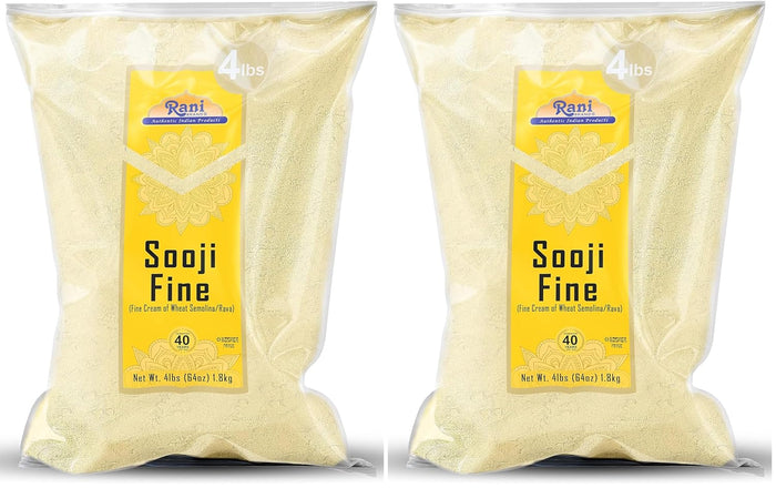 Rani Sooji Fine (Farina, Suji, Rava, Wheat) Flour 32oz (2lbs) 908g ~ All Natural | Vegan | NON-GMO | Kosher | Indian Origin