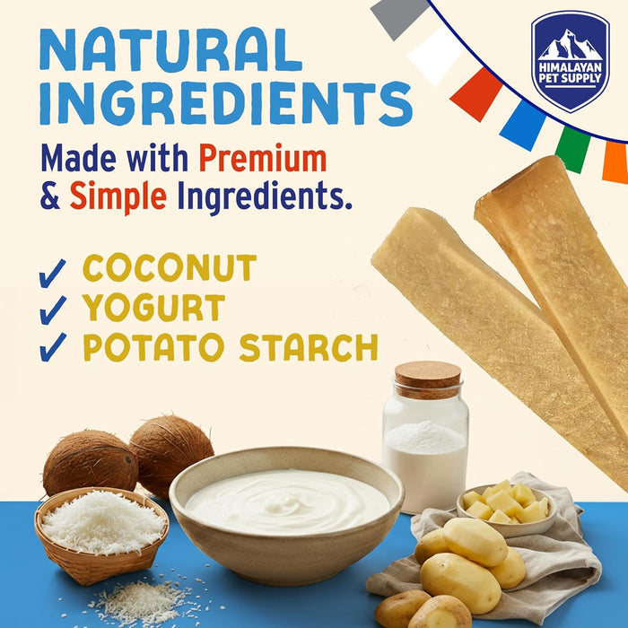 Himalayan Dog Chew Yogurt Sticks, Peanut Butter, Dog Treats With Prebiotics, Probiotics & Protein, Digestive Support, Lactose & Gluten Free, Natural Dog Treat for All Breeds, Made in America, 5 Count