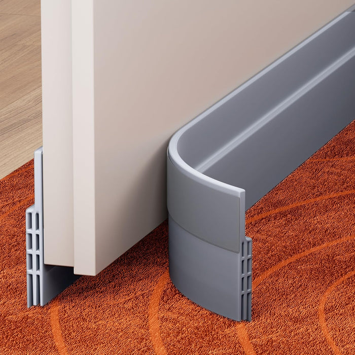 GroTheory 2 Pack Door Draft Stopper, Under Door Draft Blocker, Soundproof Door Sweep Weather Stripping for Doors, 39" L x 2" W Brown, Home Improvement for New Home