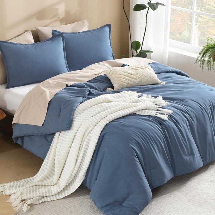 Litanika Queen Comforter Set Sage Green, 3 Pieces Lightweight Comforters Queen Size Solid Bedding Comforters Sets, Down Alternative Comforter Bed Set Quilt Blanket