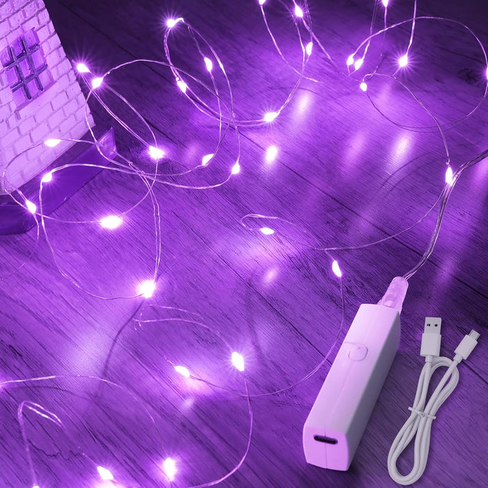 Lipstick Rechargeable Fairy Lights Battery Operated, Twinkle Lights with Timer, Mini LED String Lights for Bedroom, Christmas Decorations, Wedding, Vine, Centerpiece Table Decor (5M/16FT Warm White)