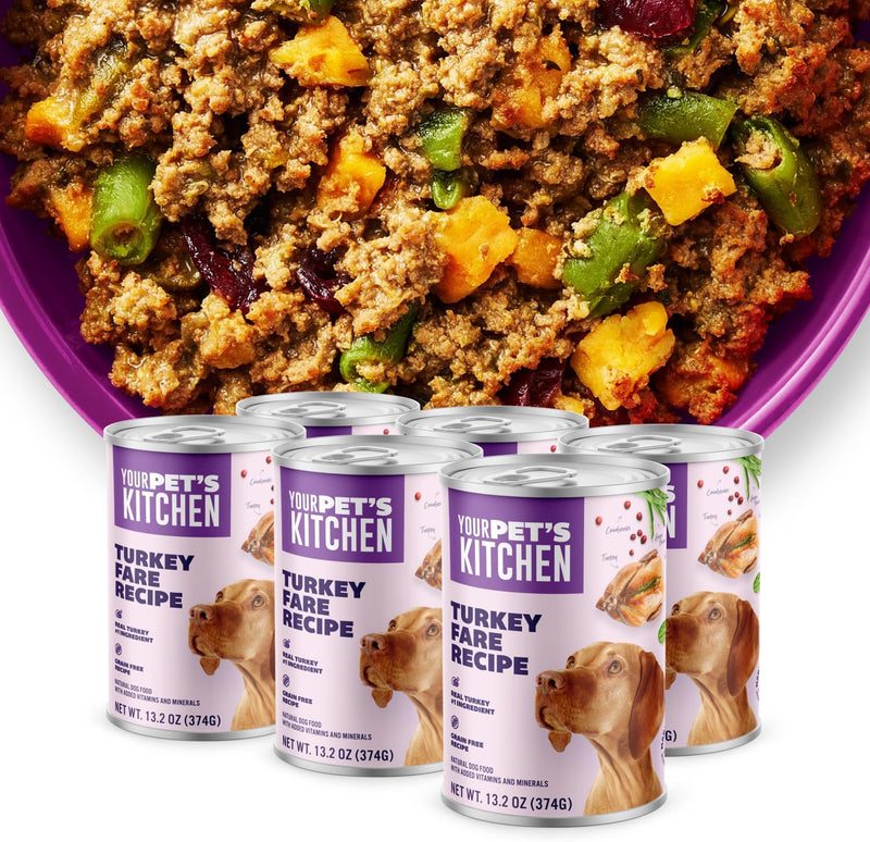 YOUR PET'S KITCHEN Wet Dog Food, Chicken Pot Pie Recipe - 13.2 oz Cans (Pack of 6), Made in The USA with Real Chicken