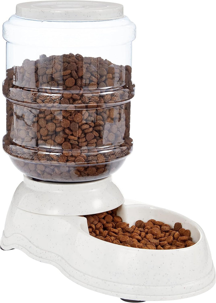 Amazon Basics Gravity Pet Water Dispenser for Cat, Dog, 1 gallon Capacity, Small, Gray