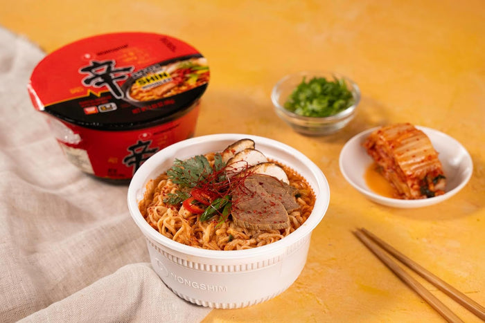 Nongshim Ramen Noodles, Gourmet Instant Ramen bowl, Premium Microwavable Noodle Soup, Spicy Shin, 3.03 Ounce (Pack of 12)