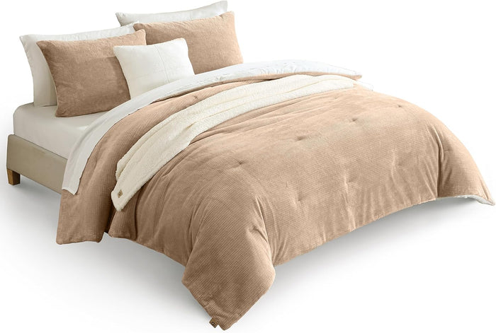 UGG Remina Twin Comforter Set 4 Piece Bed in a Bag with Throw Blanket, Decorative Pillow, Sham, and Reversible Comforter Hypoallergenic Washable Dorm Bedding, Twin XL, Blue-Green Clear Creek