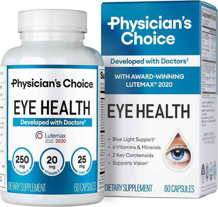 Areds 2 Eye Vitamins - Lutein, Zeaxanthin & Bilberry Extract - Supports Eye Strain, Dry Eyes, and Vision Health - 2 Award-Winning Clinically Proven Eye Vitamin Ingredients - Carotenoid Blend