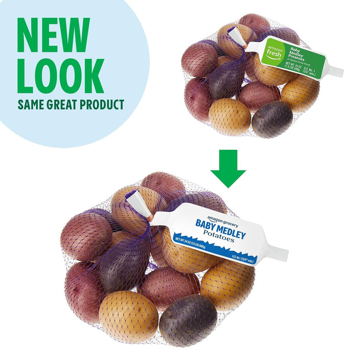 Amazon Grocery, Baby Medley Potatoes, 1.5 Lb (Previously Amazon Fresh, Packaging May Vary)