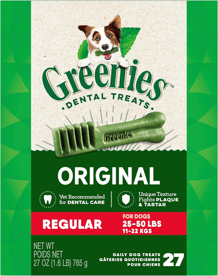 Greenies Original Regular Dental Dog Treats, 36 oz. Pack (36 Treats)