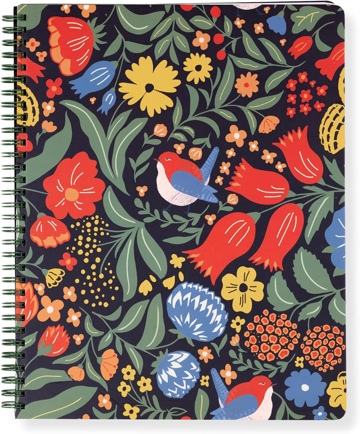 Steel Mill & Co Large Spiral Notebook College Ruled for Journaling/School/Work, 11" x 9.5" with Durable Hardcover and 160 Lined Pages, Wanderlust