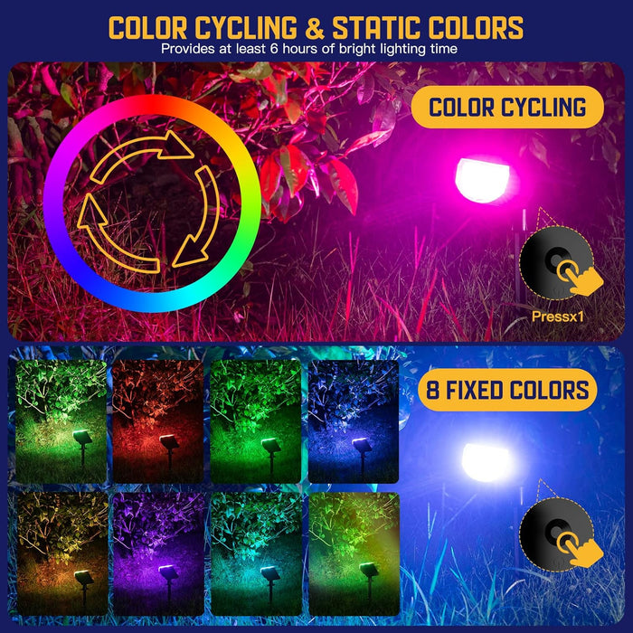 Kyosho Solar Color Spot Lights RGBW Multicolor Tree Pool Solar Spotlight