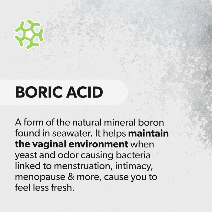 AZO® Boric Acid Vaginal Suppositories, Helps Support Odor Control and Intimate Health with Clinically Studied Boric Acid, Non-GMO, 30 Count