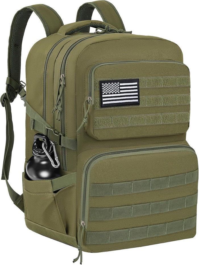 45L Military Tactical Backpack, Water-resistant Military MOLLE Assault Backpack Bag for Hunting Camping Travel Military Tactical Backpack for Men (Black)