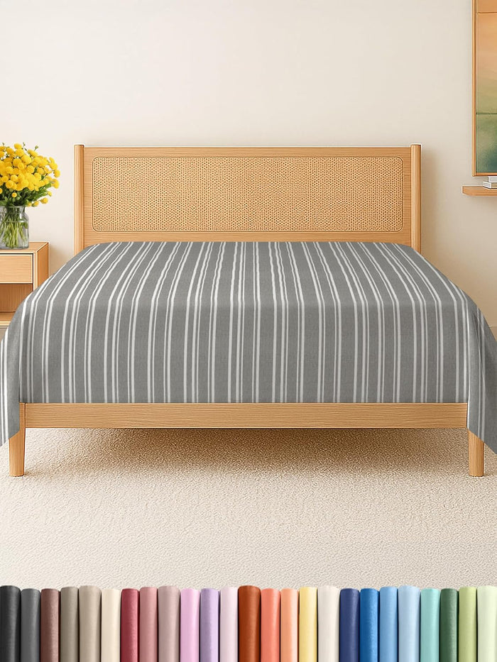 King Size Flat Sheet - Hotel Quality Top Flat Bed Sheet Only - Ultra-Soft, Comfy, Breathable & Cooling - Fade & Wrinkle Free - Easy-Care, Stain & Shrink Resistant Bedding - Easy-Fit & Oeko-Tex - Brown