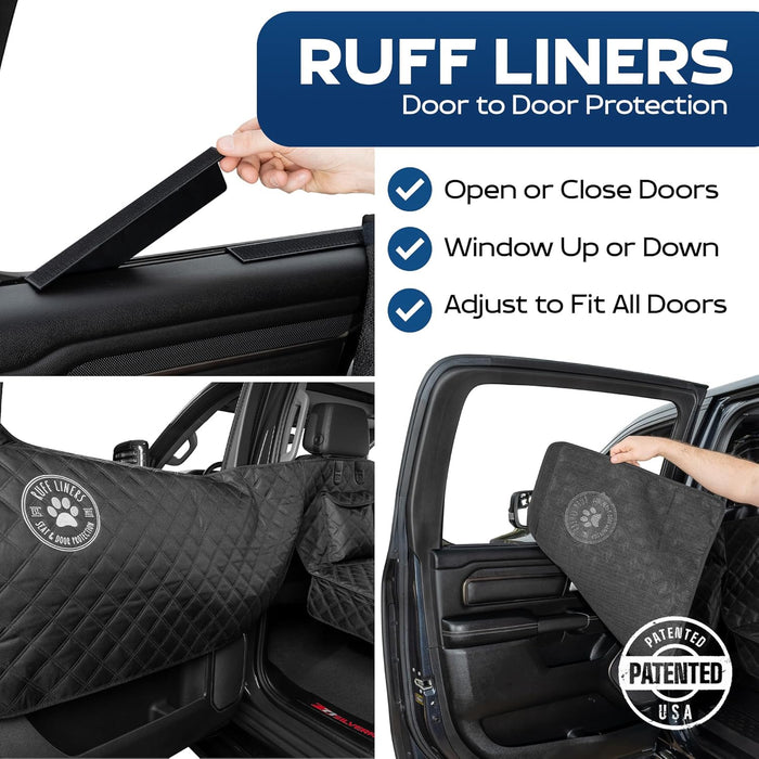 Ruff Liners Medium Back Seat Extender for Dogs – As Seen on Shark Tank – Hard Bottom Platform for Cars, SUVs & Mid-Size Trucks, 400lb Support, Waterproof – Rigid Back Seat Cover for Dogs