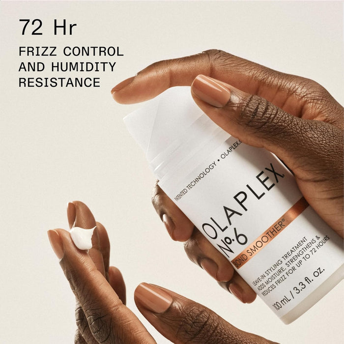 Olaplex Nº. 6 Bond Smoother: Leave-In Styling Treatment | Smooths, Conditions, & Strengthens | Frizz Control for Up to 72 Hours | For Coily, Curly, Straight, and Wavy, 100 mL / 3.3 Fl. Oz.