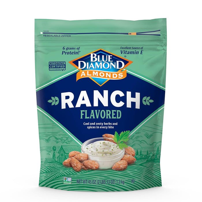 Blue Diamond Almonds Low Sodium Lightly Salted Snack Nuts, 40 Oz Resealable Bag (Pack of 1)