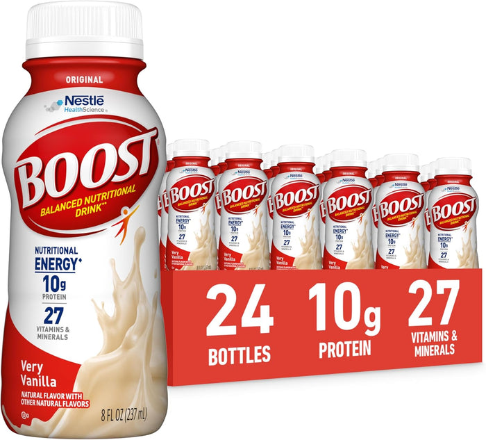 BOOST Original Ready to Drink Nutritional Drink, Creamy Strawberry, 8 fl oz (Pack of 24)
