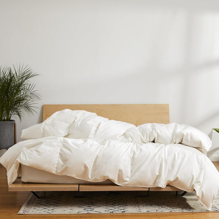 Brooklinen All Season Luxury Down Comforter, 100% Natural Canadian Duck Down Duvet Insert - 700 Fill Power, 100% Cotton Shell, Baffle Box Construction, Full/Queen Size Comforter