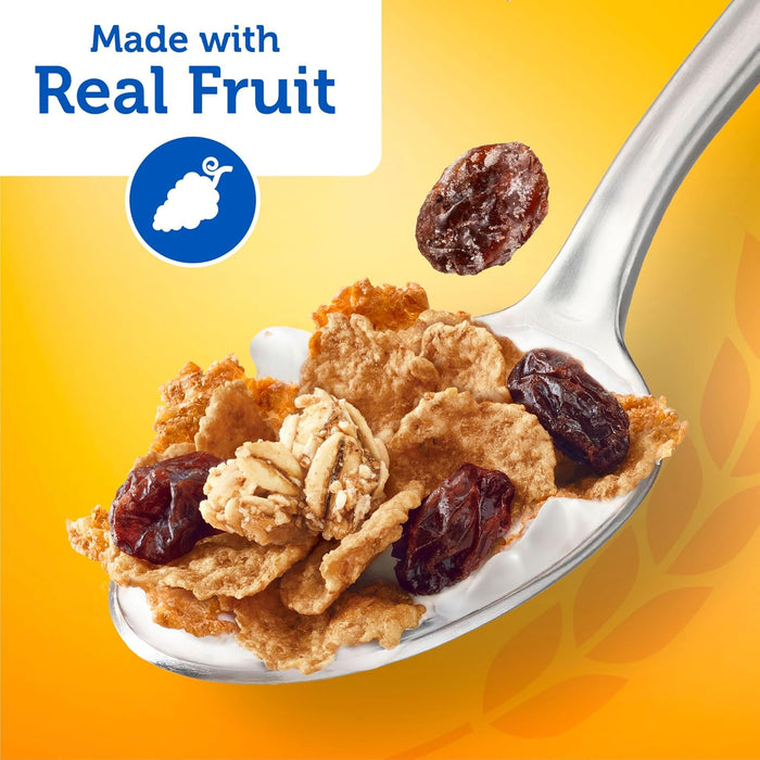 Kellogg's Raisin Bran Crunch Breakfast Cereal Cups, Fiber Cereal, Made with Real Fruit, Original, 33.6oz Case (12 Cups)