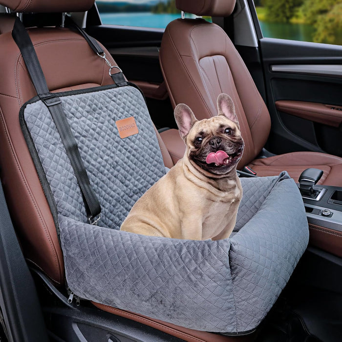Dog Car Seat Pet Booster Seat Pet Travel Safety Car Seat,The Dog seat Made of Materials is Safe and Comfortable, and can be Disassembled for Easy Cleaning (Brown)