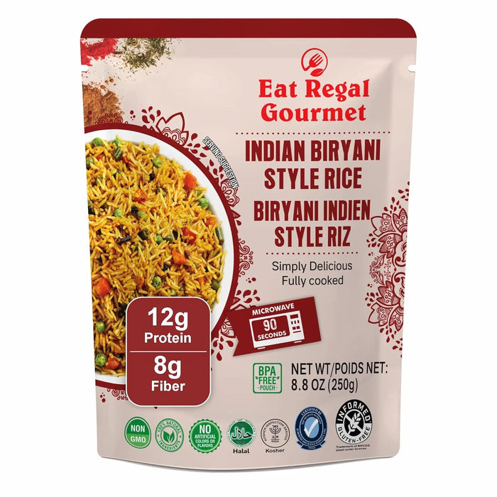 Eat Regal Tikka Masala Pack of 6, 8.8 Ounce, Ready to Eat in 90 Sec | 100% Natural Ingredients | precooked rice | Ready Rice | Microwavable | Side Dish