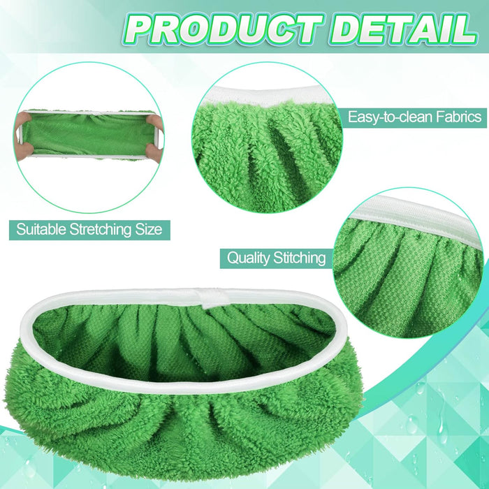 Nuogo 8 Pack Reusable Wet Mop Pads Refills Compatible with Swiffer Sweeper Mops Household Cleaning Washable Mop Pads for Wet & Dry Use (Mop is Not Included)