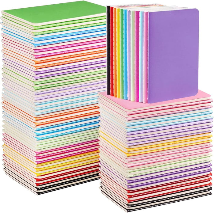 Gwybkq Small Lined Notepads Bulk 60 Pack Mini Journal Pocket Notebooks Set Colorful Cover Notebooks for Kids 3.5 x 5.5 Inches, 30 Sheets/60 Pages