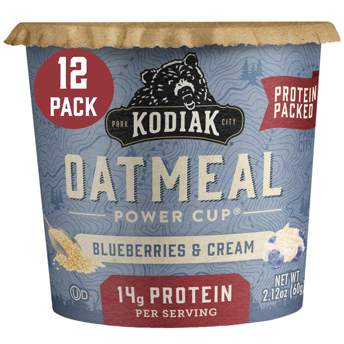 Kodiak Cakes Instant Protein Maple & Brown Sugar Oatmeal in a Cup, 2.12oz (Pack of 12)