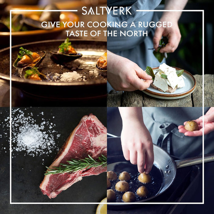 Saltverk Sea Salt - Gourmet, Icelandic, Hand Harvested and Sustainably Made - Flaky 6 Oz