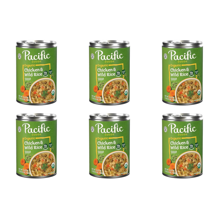 Pacific Foods Organic Chicken and Wild Rice Soup, 16.3 oz Can