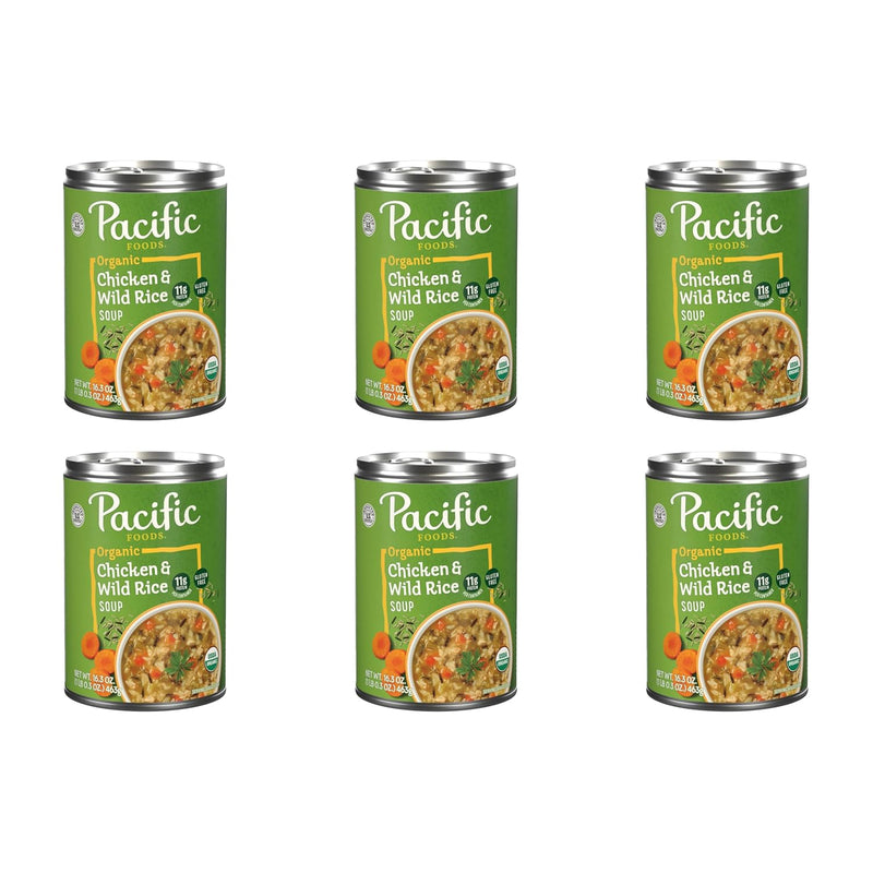 Pacific Foods Organic Chicken and Wild Rice Soup, 16.3 oz Can