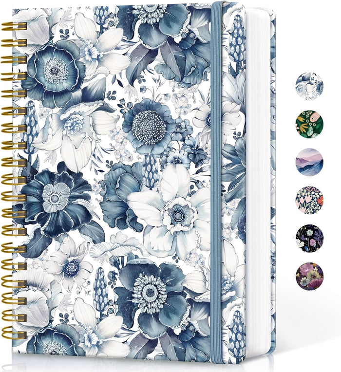Lined Spiral Notebook Journal for Work, 300 Pages Thick B5 (7.1"x10") College Ruled Journal for Women & Writing, Hardcover Notebook for Note Taking, Perfect for Office Home School Supplies, Green