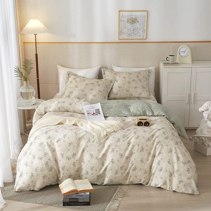 Girl Duvet Cover Twin Pink White Flower Print Bedding Sets Garden Style Floral Comforter Cotton Aesthetic Cover Chic Floral Bedroom Collection 1 Duvet Cover with 2 Pillowcases