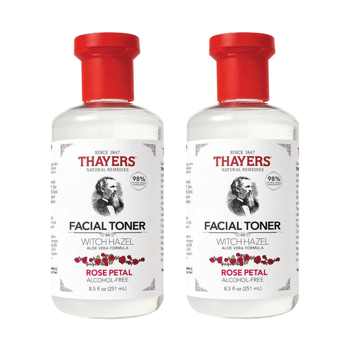 THAYERS Alcohol-Free Rose Petal Witch Hazel Facial Toner for Glowing Skin, Soothing, Hydrating, Refreshing Toner for All Skin Types, 12oz (Packaging May Vary)