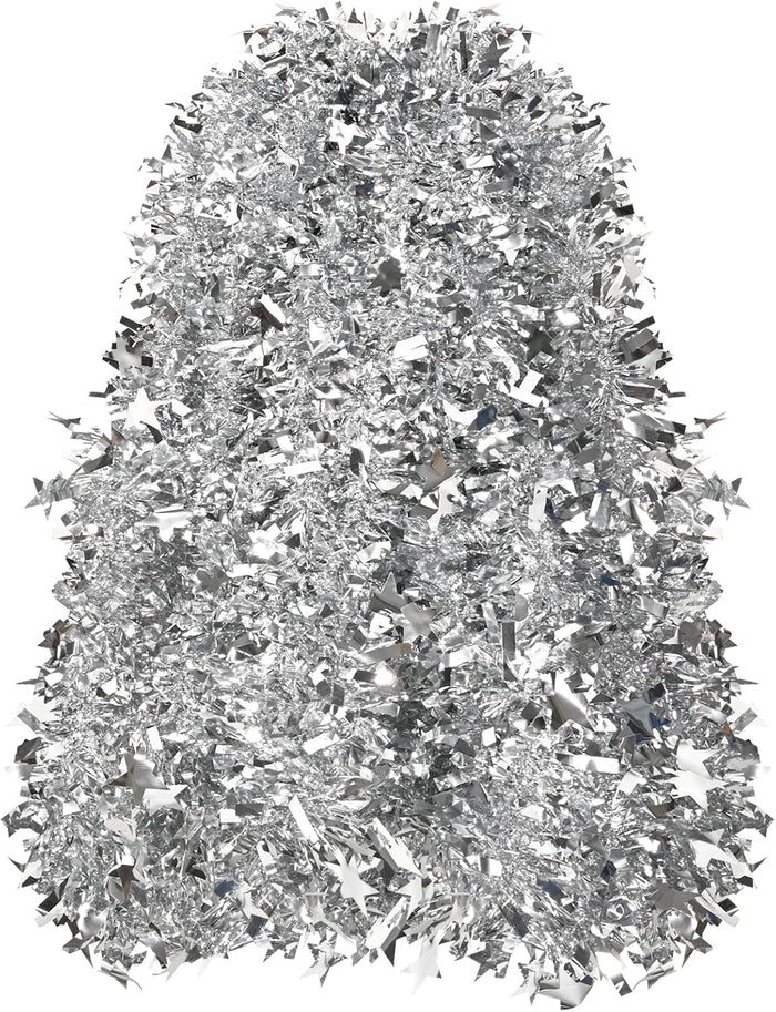 20ft/6m Christmas Tinsel Garland Iridescent Metallic Hanging Garland for Christmas Tree Fireplace Mantle Home Decoration