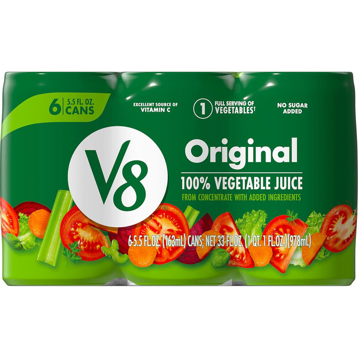 V8 Original 100% Vegetable Juice, 11.5 fl oz Can (24 Pack)
