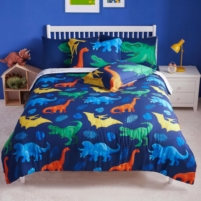 Joiedomi Kid Twin Comforter Set 5 Piece Unicorn Rainbow Bedding Set for Boys/Girls Super Soft Microfiber Bed in a Bag with Comforter Sheets Pillowcase & Sham