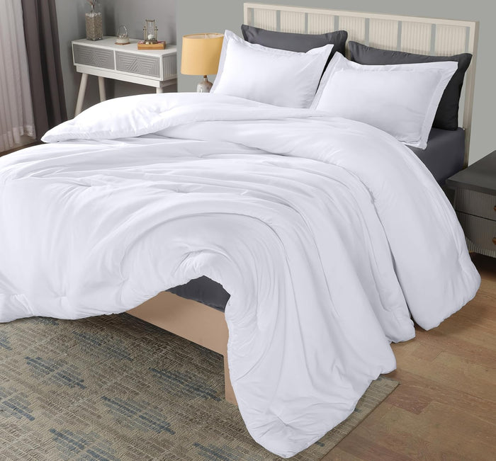 Utopia Bedding Queen Comforter Set Grey, Comforters Queen Size 3 Pieces Bedding Comforters Sets, Down Alternative Soft Bed Set, 1 Comforter (88 x 88 inches) 2 Pillow Shams (20 x 26 inches)