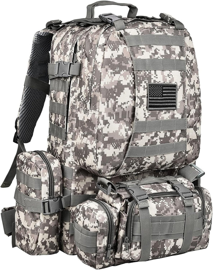 CVLIFE Tactical Backpack Military Army Rucksack 60L Large Assault Pack Detachable Molle Bag…