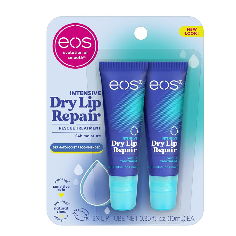 eos Medicated Lip Balm - The Fixer | Lip Care to Repair and Protect Chapped and Dry Lips | Instant Cooling and Pain Relief with Natural Ingredients | 0.35 oz