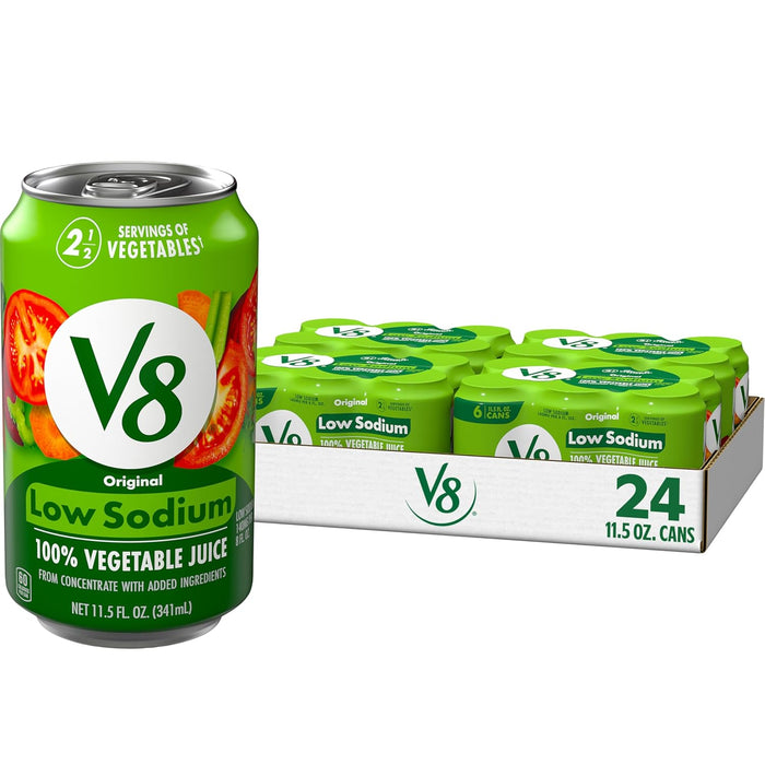 V8 Original 100% Vegetable Juice, 11.5 fl oz Can (24 Pack)