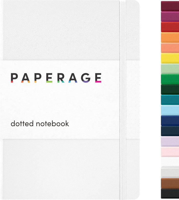 PAPERAGE Lined Journal Notebook, (Marigold), 160 Pages, Medium 5.6 in x 8 in - 100 GSM Thick Paper – Hardcover Journaling Notebook for Work, School & Note Taking