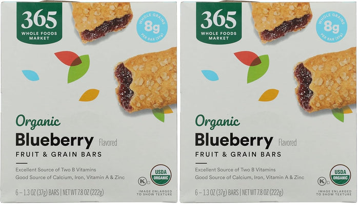 365 by Whole Foods Market Organic Cereal Bars Variety Pack - Apple, Strawberry, Mixed Berry, Blueberry (6 Count Each, 7.8 Ounce Boxes)