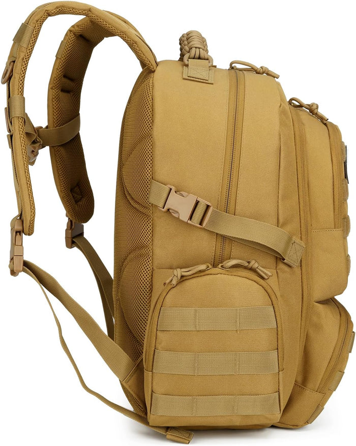 30L Military Tactical Backpack for Men 3 day Assault Pack Molle Daypack Army Hiking Rucksack (Khaki)