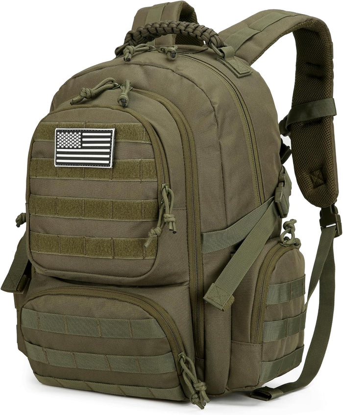 30L Military Tactical Backpack for Men 3 day Assault Pack Molle Daypack Army Hiking Rucksack (Khaki)