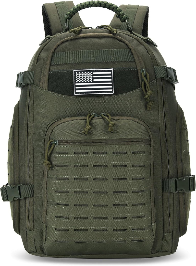 35L Tactical Backpack for Men Heavy Duty Military Backpack 3 Day Assault Pack Molle Backpack Hiking Rucksack (Black1)