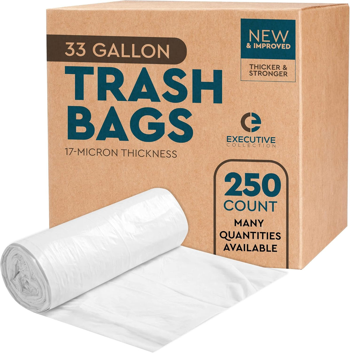 12 to 16 Gallon Trash Bags - 950 Count - 24" x 33" Clear Plastic Garbage Bags Tall Can Liners for Home & Office - Household Items Cleaning Products, Kitchen Supplies - 13 Gallon Trash Bag, 15 Gallon