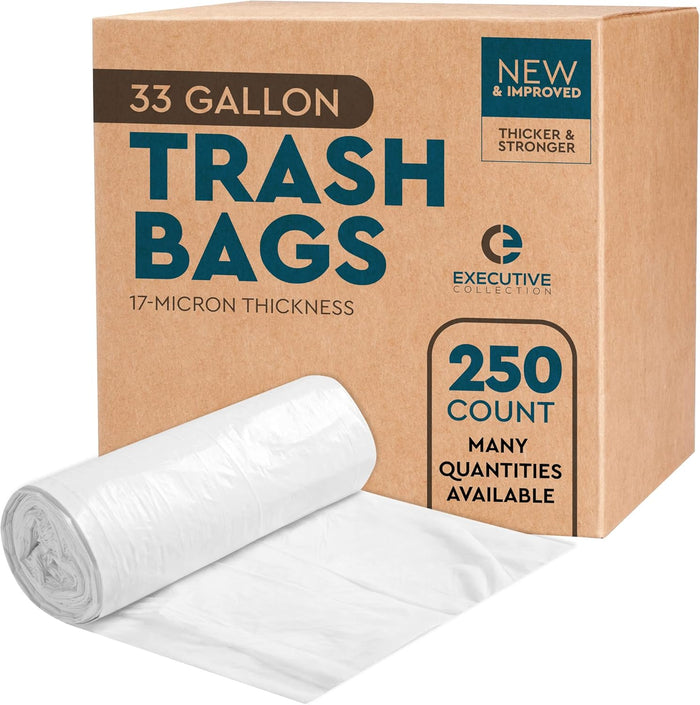 12 to 16 Gallon Trash Bags - 950 Count - 24" x 33" Clear Plastic Garbage Bags Tall Can Liners for Home & Office - Household Items Cleaning Products, Kitchen Supplies - 13 Gallon Trash Bag, 15 Gallon