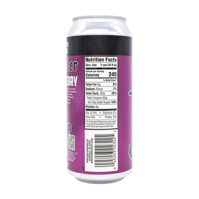 Sprecher Black Cherry Soda – Fire-Brewed with Real Honey & Door County Cherry Juice – Handcrafted, Caffeine-Free, Gourmet Beverage – 16 fl oz Cans (12 Pack)